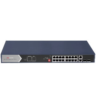 Коммутатор Hikvision DS-3E0520HP-E, 12×1 Гбит/с PoE+ + 6×1 Гбит/с + 2×1 Гбит/с SFP, неуправляемый