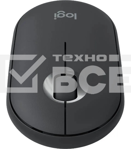 Мышь беспроводная Logitech Pebble M350 графитовый, 1000 dpi, радиоканал, Bluetooth, USB, кнопки - 3