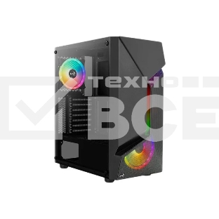 Компьютерный корпус MidiTower Aerocool / Formula SCAPE-G-BK-v2 ATX Black 2x140mm FRGB fan + 1*120mm FRGB fan (4711099471546)