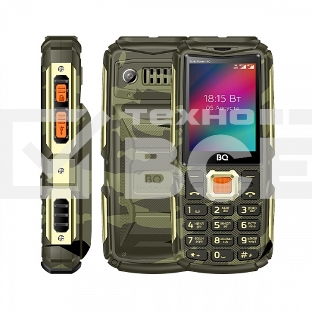 Мобильный телефон BQ 2410L Tank Power 4G камуфляж/золотистый