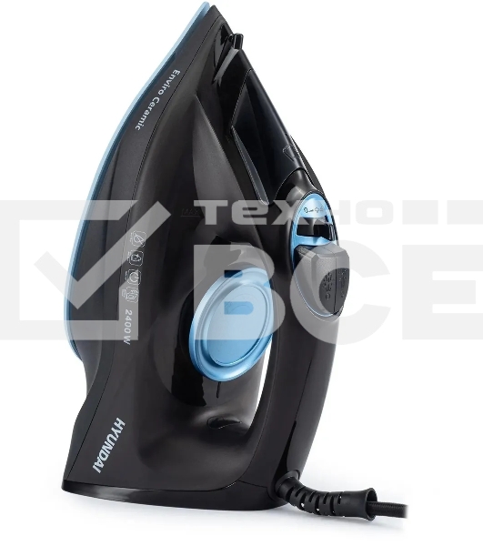 Утюг Hyundai H-SI01557 2400Вт черный/голубой
