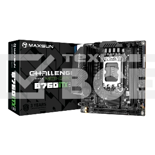 Материнская плата Maxsun Challenger B760ITX D5, LGA 1700, Intel B760, 2xDDR5, 4xSATA, 2xM.2, 1xPCIe 5.0 x16, 2xHDMI, 2xDP, 2x 2.5Gb LAN, 2xUSB 3.2 Gen 1, 4xUSB 2.0, 5.1, Mini-ITX
