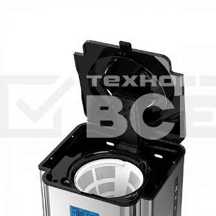Кофеварка капельная BQ CM1004 серебристый/черный, исп. кофе - молотый, 1.8 л, 1000 Вт.