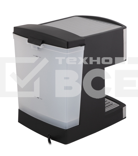 Кофеварка рожковая Endever Costa-1060 черный/стальной, исп. кофе - молотый, 1.6 л, 1000 Вт, 20 бар