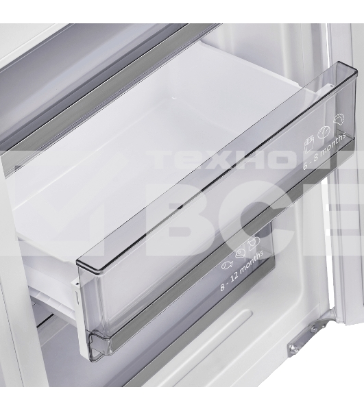 Встраиваемый холодильник Maunfeld MBF17754NFWHGR LUX Inverter белый двухкамерный 179/66 л морозилка снизу, NoFrost