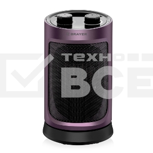 Тепловентилятор 4850BR BRAYER 1500 Вт, площ 15 кв.м., 3 уров.мощ, руч.упр.вращ корп 60 °