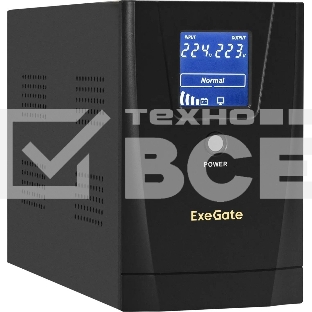 Источник бесперебойного питания ExeGate EX292631RUS SpecialPro Smart LLB-2000.LCD.AVR.4C13.RJ.USB 2000VA/1200W, LCD, AVR, 4*C13,RJ45/11,USB, металлический корпус, черный