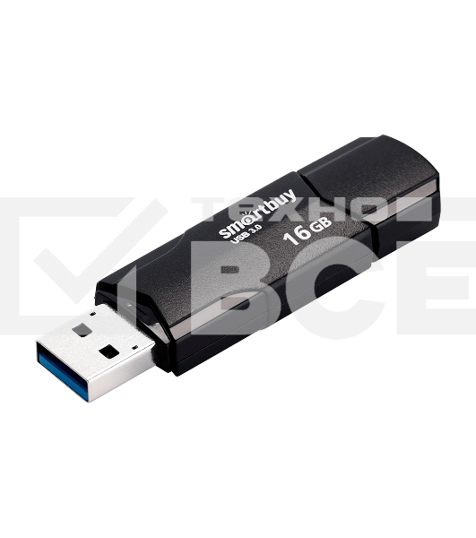 Флешка USB Smartbuy R/W (SB16 GbCLU-K3) UFD 3.0/3.1 016 Gb,CLUE черный