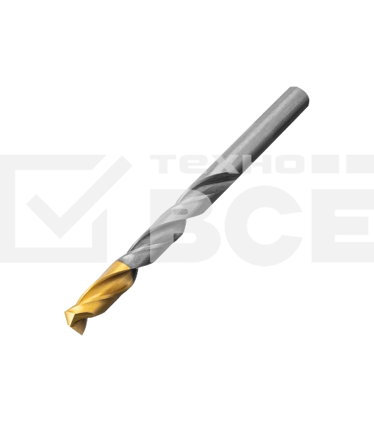 Набор сверл по металлу Denzel 1-10 мм, Р6М5-TiN, Golden Tip, 10 шт 723001