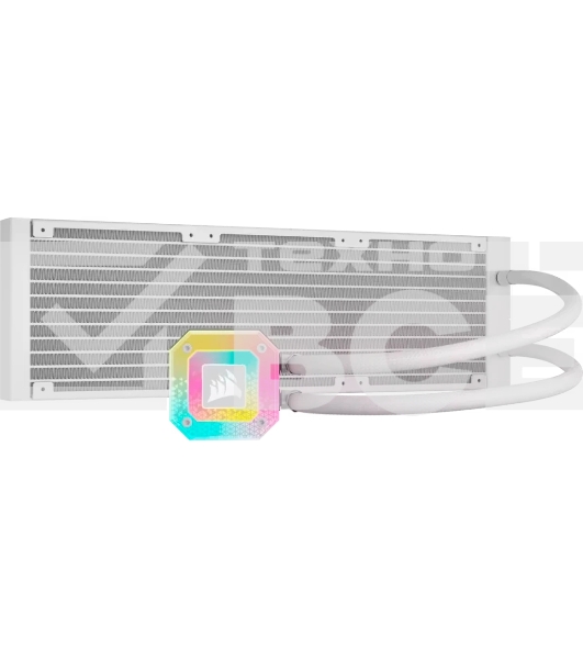 Система жидкостного охлаждения Water Cooling System Corsair iCUE H150i ELITE CAPELLIX XT (360мм, белый, RGb/Fans: 3x120мм, 65.57CFM, 37dBA, 2100RPM/Rad thickness 27мм/S: 1851, 1700, 1200, 115X, AM5, AM4)
