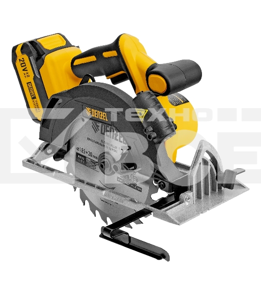 Пила циркулярная аккумуляторная бесщет. Denzel CCSH-BL-20-185, 185 мм, Li-Ion, 20 В