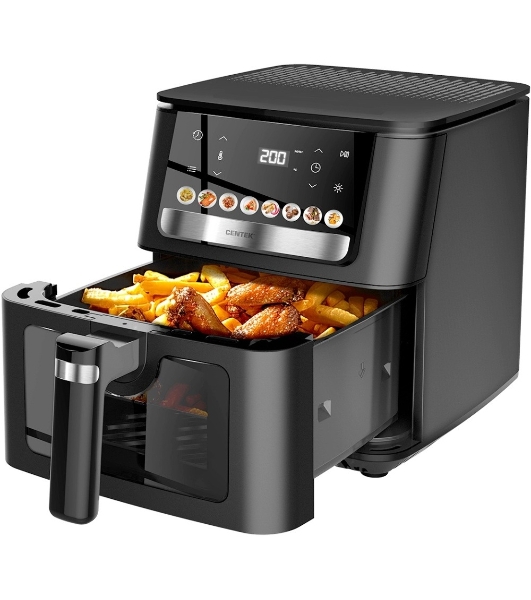 Аэрогриль Centek CT-3103 черный, 1900 Вт, 6.5 л, сенсор, 8 программ