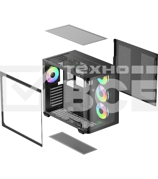 Компьютерный корпус Ocypus Iota C70 BK Curve ARGB Digital (Iota-C70-BKD400CD-GL)