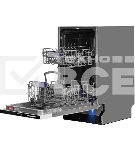 Встраиваемая посудомоечная машина Maunfeld MLP-082D Light Beam, серебристый, 44.8 см, 9 компл., 49 дБ, класс A++