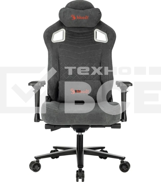 Кресло игровое A4Tech Bloody GC-660 серый искусственная замша