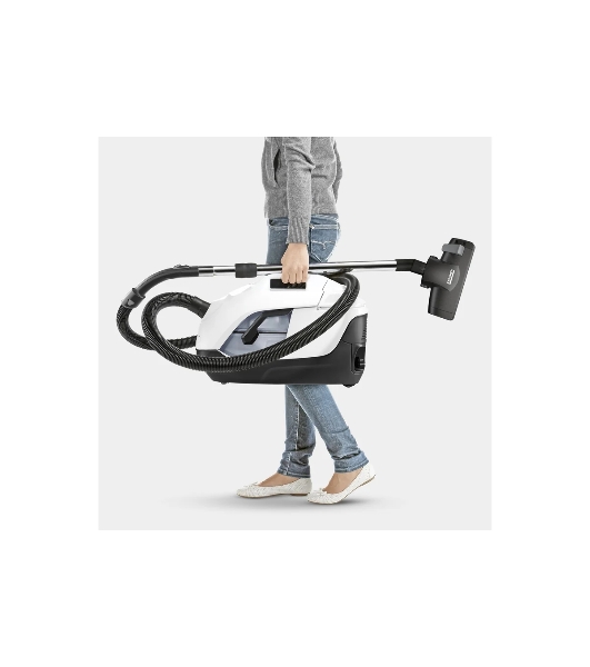 Пылесос Karcher DS 6 Plus белый/черный, 350/650 Вт, уборка влажная/сухая, пылесборник контейнер 2 л