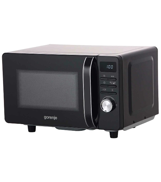 Микроволновая печь Gorenje MO20S4BC черный, 20 л, 700 Вт, переключатели - кнопки, поворотный механизм