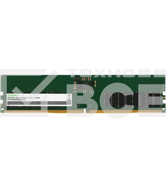 Оперативная память DDR5 32GB 4800MHz Digma DGMAS54800032D RTL PC5-38400 CL40 SO-DIMM 288-pin 1.1В dual rank Ret