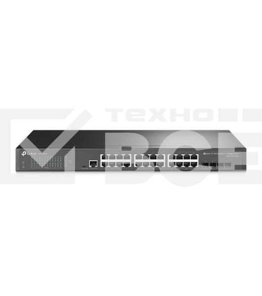 Коммутатор TP-Link JetStream™ 24-port Gigabit L2/L2+ Managed Switch with 4 SFP slots, support SDN controller, abundant L2/L2+ features, 1U rack mountable, full managed via web UI/CLI/Console/SSH/Telnet/SNMP.