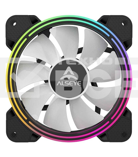 Вентилятор для корпуса Alseye Halo 4.0-B kit (3шт.) черный, 120 мм, 1300 об/мин, 24.8 дБ, 4 pin