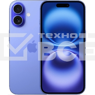 Смартфон Apple iPhone 16, 8/128Gb, ультрамарин
