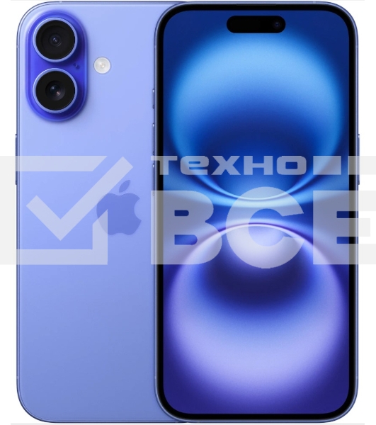 Смартфон Apple iPhone 16, 8/128Gb, ультрамарин