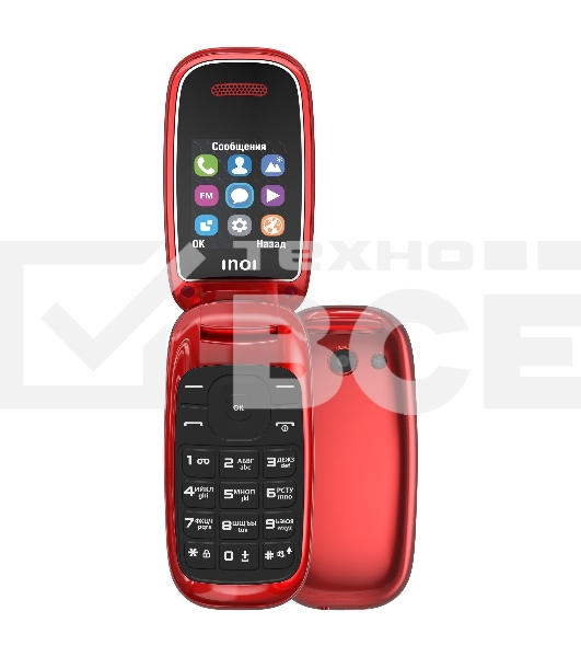 Мобильный телефон INOI 108R Red 32/64Mb, красный