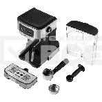 Кофеварка рожковая BBK BCM1500 черный/нержавеющая сталь, исп. кофе - молотый, 1.8 л, 1200 Вт, 20 бар, фото5