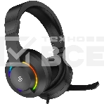 Наушники с микрофоном Оклик HS-L315G черный 1.8м накладные USB оголовье (2007552), фото 1