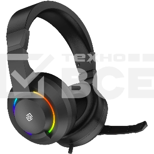 Наушники с микрофоном Оклик HS-L315G черный 1.8м накладные USB оголовье (2007552)
