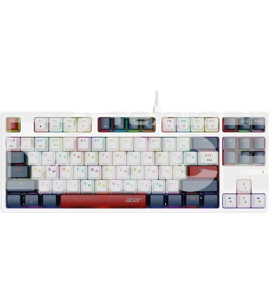 Клавиатура Acer OKW305 проводная, USB, белый