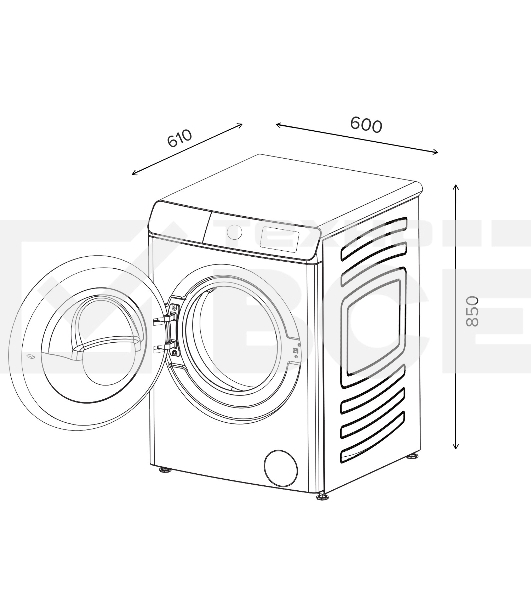 Стиральная машина LEX LWM12812WID (CHKO100016) белый, загрузка фронтальная 8 кг, 1200 об/мин., класс: А++