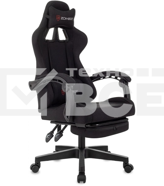 Кресло игровое Zombie Shadow черный Neo Black с подголов. крестов. пластик подст.для ног пластик черный