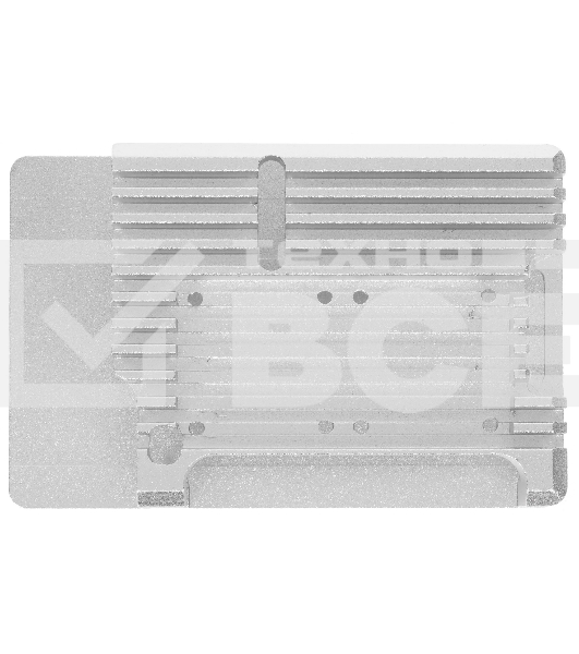 Корпус Qumo Aluminum case with double black fans, Raspberry Pi 4, silver(RS009)