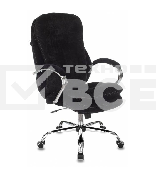 Кресло руководителя Бюрократ T-9950SL Fabric черный Light-20, крестовина металл хром