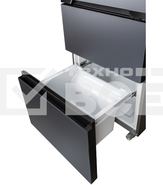 Холодильник DeLonghi DMFS 19PINF Gb MATTEO серый трехкамерный 265/140л морозилка снизу, No Frost