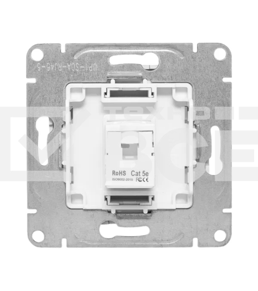 Механизм розетки RJ45 (cat5) EKF UP1-SOA-RJ45-5 алюминий Эпика