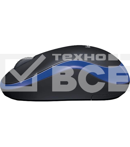 Мышь беспроводная Logitech M185 синий, 1000 dpi, радиоканал, USB, кнопки - 3