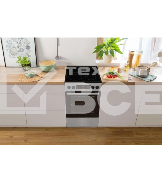 Плита электрическая Gorenje GEC5C41SG серый, конфорок 4 электрических, духовка 70 л, 50 см x 85 см x 59.4 см (без крышки)