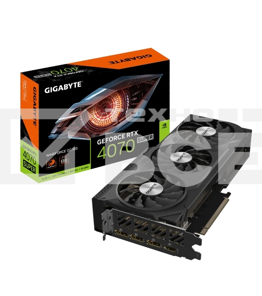 Видеокарта Gigabyte GV-N407SWF3OC-12GD NVIDIA GeForce RTX 4070 Super 12Gb 192bit GDDR6X 2475/21000 HDMIx1 DPx3 HDCP Ret