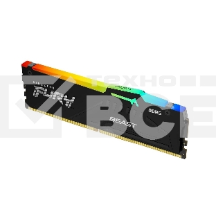 Оперативная память Kingston Fury Beast, DDR5, 8GB (1x8GB), 6000MHz, CL36, с радиатором, RGB, черный