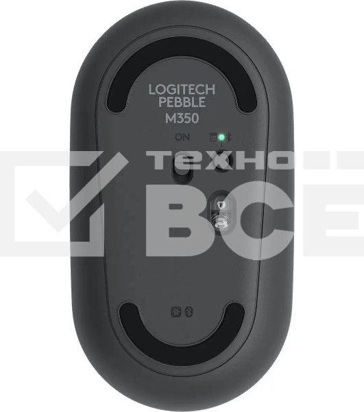 Мышь беспроводная Logitech Pebble M350 графитовый, 1000 dpi, радиоканал, Bluetooth, USB, кнопки - 3