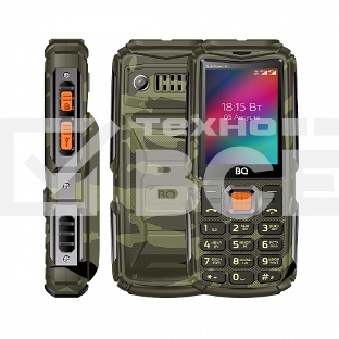 Мобильный телефон BQ 2410L Tank Power 4G камуфляж/метал