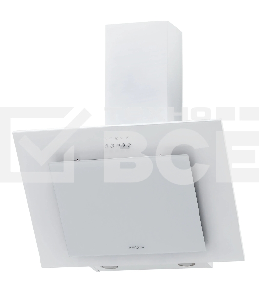 Вытяжка кухонная наклонная Krona VIERKANT 600 WHITE PB
