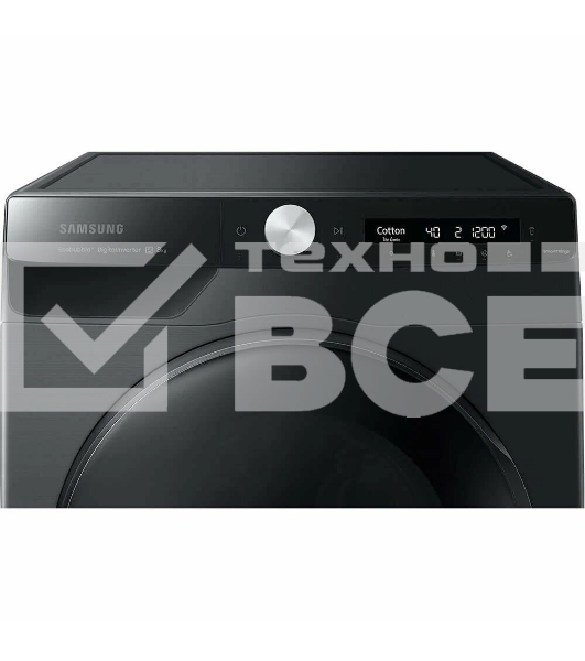 Стиральная машина Samsung WW80AG6L28BB черный, загрузка фронтальная 8 кг, 1200 об/мин, класс: A+++