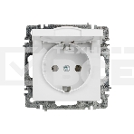 Розетка Intro Accent 6-203-01 2P+E Schuko с крышкой 16А-250В IP20 СУ AL/CU белый Б0063709, фото3