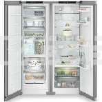 Холодильник Liebherr Комбинация XRFsf 5245-22 001(SFNsfd 5247-22 001 + SRBsfc 5220-22 001) серебристый двухкамерный 377/262л морозилка сбоку, Side by Side, фото2