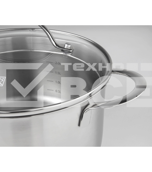Кастрюля Taller TR-17251 1,4 л. Сталь 18/10, толщина дна/стенки 3,5/0,6 мм.