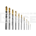 Набор сверл по металлу Denzel 1-10 мм, Р6М5-TiN, Golden Tip, 10 шт 723001, фото7