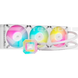 Система жидкостного охлаждения Water Cooling System Corsair iCUE H150i ELITE CAPELLIX XT (360мм, белый, RGb/Fans: 3x120мм, 65.57CFM, 37dBA, 2100RPM/Rad thickness 27мм/S: 1851, 1700, 1200, 115X, AM5, AM4)